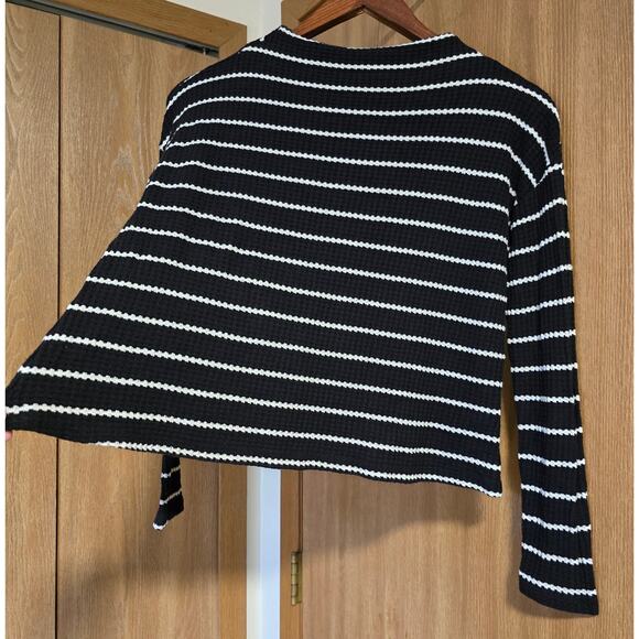 Anthropologie Sunday In Brooklyn Waffle Knit Striped Top - Picture 4 of 10